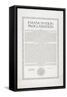 The Emancipation Proclamation. Abraham Lincoln Declares All Slaves in the United States Free-null-Framed Stretched Canvas