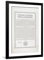 The Emancipation Proclamation. Abraham Lincoln Declares All Slaves in the United States Free-null-Framed Giclee Print