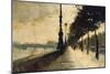 The Embankment, London-Lesser Ury-Mounted Premium Giclee Print