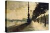 The Embankment, London-Lesser Ury-Stretched Canvas