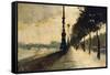 The Embankment, London-Lesser Ury-Framed Stretched Canvas