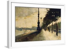 The Embankment, London-Lesser Ury-Framed Giclee Print