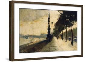 The Embankment, London-Lesser Ury-Framed Giclee Print