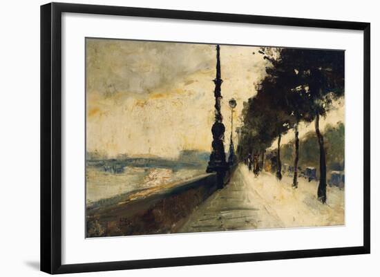 The Embankment, London-Lesser Ury-Framed Giclee Print