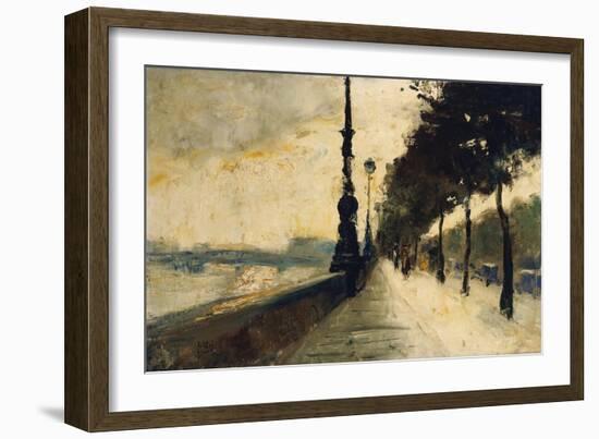 The Embankment, London-Lesser Ury-Framed Giclee Print