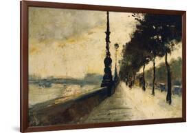 The Embankment, London-Lesser Ury-Framed Giclee Print