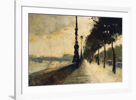 The Embankment, London-Lesser Ury-Framed Giclee Print