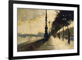 The Embankment, London-Lesser Ury-Framed Giclee Print