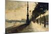 The Embankment, London-Lesser Ury-Mounted Giclee Print