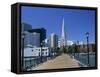 The Embarcadero Center and the Transamerica Pyramid, San Francisco, California, North America-Fraser Hall-Framed Stretched Canvas