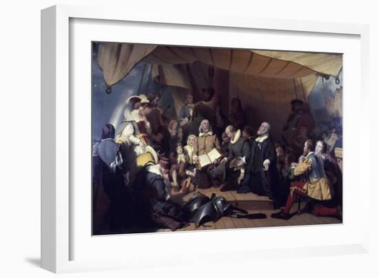 The Embarcation of the Pilgrims-Robert Walter Weir-Framed Giclee Print