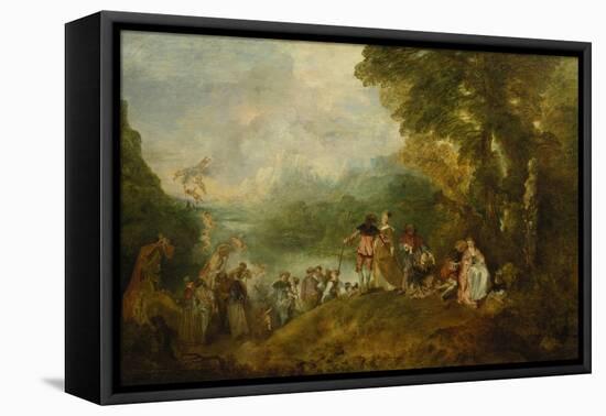 The Embarkation for Cythera, 1717-Jean Antoine Watteau-Framed Stretched Canvas