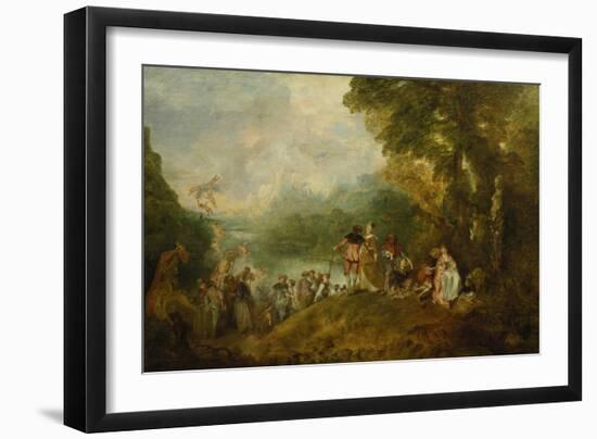 The Embarkation for Cythera, 1717-Jean Antoine Watteau-Framed Giclee Print