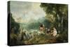 The Embarkation for Cythera-Jean Antoine Watteau-Stretched Canvas