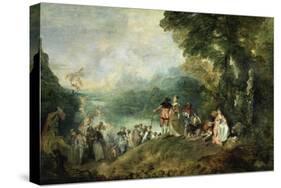 The Embarkation for Cythera-Jean Antoine Watteau-Stretched Canvas
