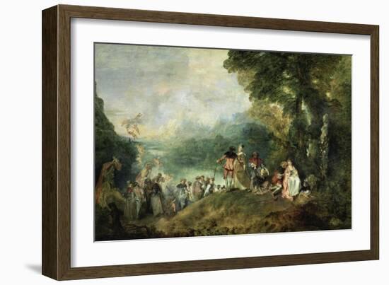 The Embarkation for Cythera-Jean Antoine Watteau-Framed Giclee Print