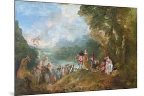 The Embarkation for Cythera-Jean Antoine Watteau-Mounted Giclee Print