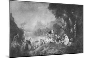 'The Embarkation for the Island of Cytherea', 1717, (1912)-Jean-Antoine Watteau-Mounted Giclee Print