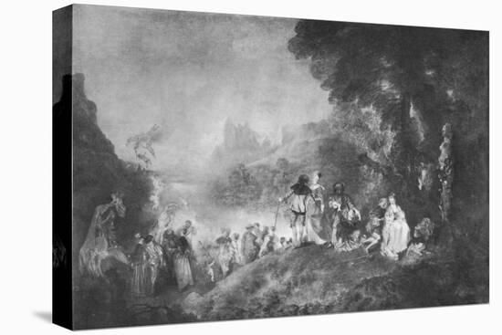 'The Embarkation for the Island of Cytherea', 1717, (1912)-Jean-Antoine Watteau-Stretched Canvas