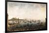 The Embarkation of Charles III in the Port of Naples-Antonio Joli-Framed Art Print