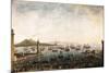 The Embarkation of Charles III in the Port of Naples-Antonio Joli-Mounted Premium Giclee Print