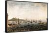 The Embarkation of Charles III in the Port of Naples-Antonio Joli-Framed Stretched Canvas