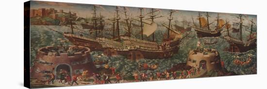 The Embarkation of Henry VIII at Dover c1540-null-Stretched Canvas