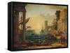 'The Embarkation of the Queen of Sheba', 1648, (c1915)-Claude Lorrain-Framed Stretched Canvas