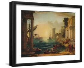 'The Embarkation of the Queen of Sheba', 1648, (c1915)-Claude Lorrain-Framed Giclee Print