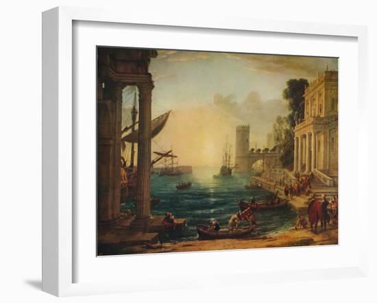 'The Embarkation of the Queen of Sheba', 1648, (c1915)-Claude Lorrain-Framed Giclee Print