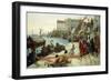 The Embarkment of a Roman Queen (Oil on Canvas)-Ettore Forti-Framed Giclee Print