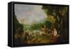 The Embarkment to Cythera-Jean Antoine Watteau-Framed Stretched Canvas