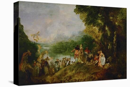 The Embarkment to Cythera-Jean Antoine Watteau-Stretched Canvas