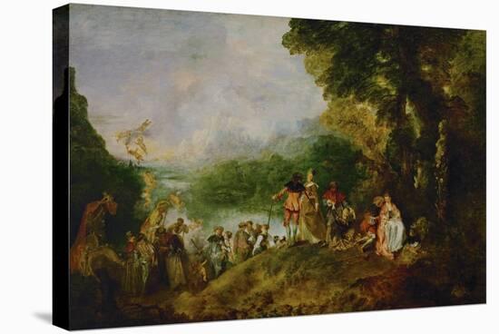 The Embarkment to Cythera-Jean Antoine Watteau-Stretched Canvas