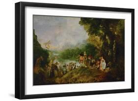 The Embarkment to Cythera-Jean Antoine Watteau-Framed Giclee Print