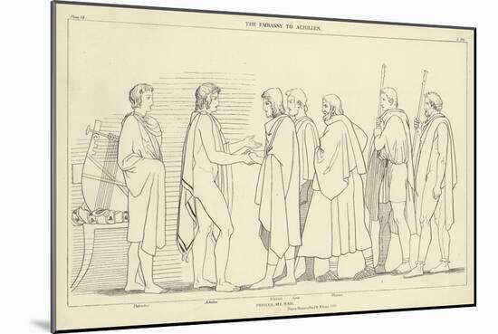 The Embassy to Achilles-John Flaxman-Mounted Giclee Print