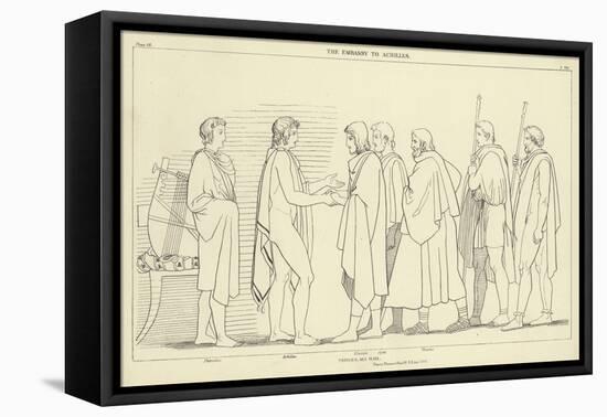 The Embassy to Achilles-John Flaxman-Framed Stretched Canvas