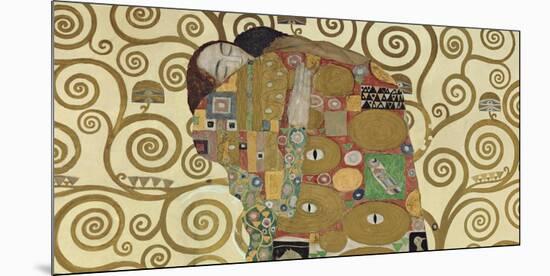 The Embrace (detail)-Gustav Klimt-Mounted Art Print