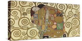 The Embrace (detail)-Gustav Klimt-Stretched Canvas