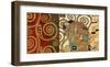 The Embrace (gold montage)-Gustav Klimt-Framed Art Print