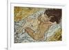 The Embrace (Lovers II,), 1917-Egon Schiele-Framed Giclee Print