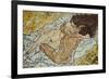 The Embrace (Lovers II,), 1917-Egon Schiele-Framed Giclee Print