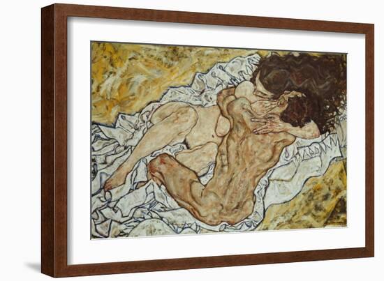 The Embrace (Lovers II,), 1917-Egon Schiele-Framed Giclee Print