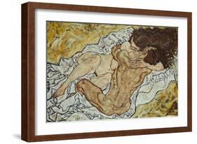 The Embrace (Lovers II,), 1917-Egon Schiele-Framed Giclee Print