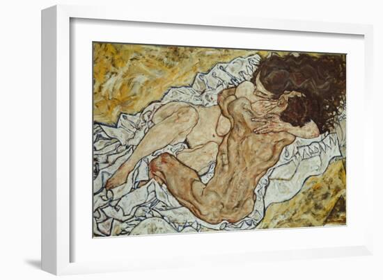 The Embrace (Lovers II,), 1917-Egon Schiele-Framed Giclee Print