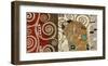 The Embrace (montage)-Gustav Klimt-Framed Art Print