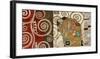 The Embrace (montage)-Gustav Klimt-Framed Art Print