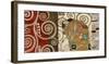 The Embrace (montage)-Gustav Klimt-Framed Art Print