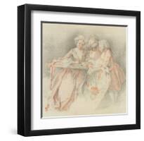 The Embroiderers-Jacques Andre Portail-Framed Collectable Print
