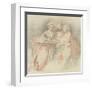 The Embroiderers-Jacques Andre Portail-Framed Collectable Print